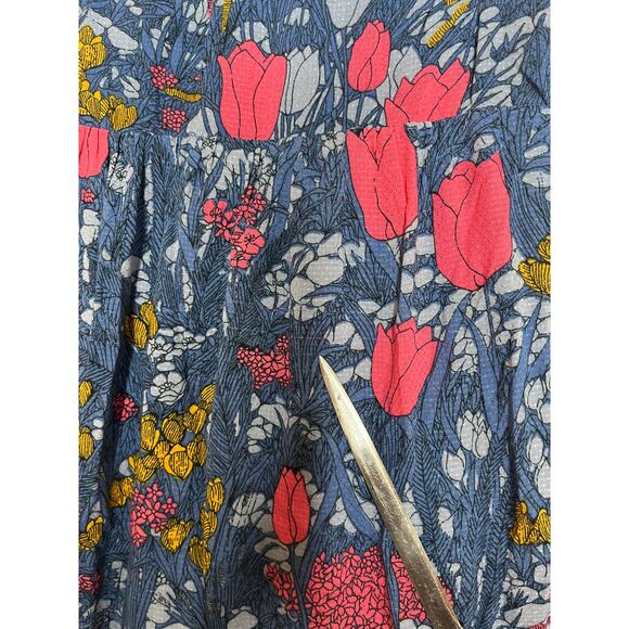 Anthropologie Maeve Marya Tiered Midi Modal Dress Blue Floral sz S Boho Prairie - Picture 11 of 11